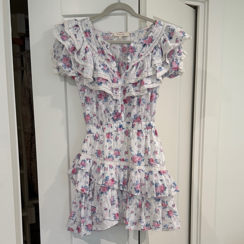 Fanco Mila Floral Eyelet Asymmetrical Dress